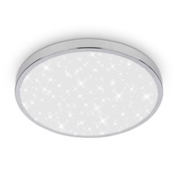 Kruhová - BRI 3933018 Tak stropní svítidlo pr.24 cm - 12W, 1300lm, LED, hvězdné nebe, IP44, chrom - BRILONER