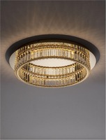 Kruhová - NV 9333079 Stropní svítidlo AURELIA zlatý kov a křišťál LED 29W 230V 3500K IP20 stmívatelné - NOVA LUCE