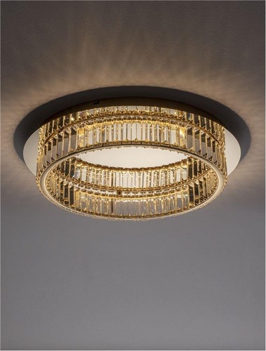 Kruhová - NV 9333079 Stropní svítidlo AURELIA zlatý kov a křišťál LED 29W 230V 3500K IP20 stmívatelné - NOVA LUCE - foto 1