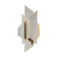 Dekorativní - HVLG 207-11-CE Nástěnné svítidlo MODERNIST kov/ocel stříbrná/zlatá E14 1x60W - HUDSON VALLEY (Corbettt)