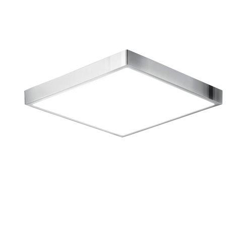 Koupelnová - FAN LED-DOMO-Q24 Koupelnové stropní svítidlo DOMO chrom, akrylát/hliník, 24 W, 2700 lm, 4000 K, IP44, 24 x 24 x 2,4 cm - FANEUROPE - foto 1