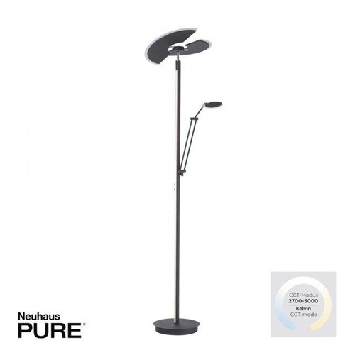 Stojací lampy - PN 678-13 PURE Mutil LED stojací lampa se čtecí lampou stmívatelné 2700-5000K antracit - PAUL NEUHAUS - foto 1