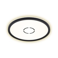 Kruhová - BRI 3391-015 Slim svítidlo LED panel, pr. 29,3 cm, 2400 lm, 18 W, černá - BRILONER