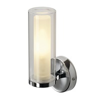 Dekorativní - LA 1002228 Nástěnné svítidlo WL 105 chrom, zdvojené sklo, 1xE14 - BIG WHITE (SLV)