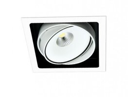 Hranatá - BPM 8201.02.RF.WH-WH.60.ST.9.30 Zápustné svítidlo Gran Cube matná bílá LED 16W 3000K 1442lm 230V - BPM (starý kód 8210.01.D60.3K)