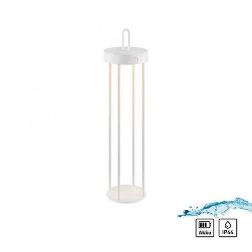 Dekorační - LD 19301-16 ANSELM LED stolní lampa na baterie bílá 50cm dotykový stmívač IP44 zahradní svítidlo 2700K - JUST LIGHT - foto 1