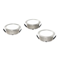 Kruhová - FAN INC-FUSION-3X5W NIK Zápustné svítidlo LED Fusion, nikl/hliník, 3 x 5 W, 1200 lm, 4000 K, 7 x 7 x 3,2 cm - FANEUROPE