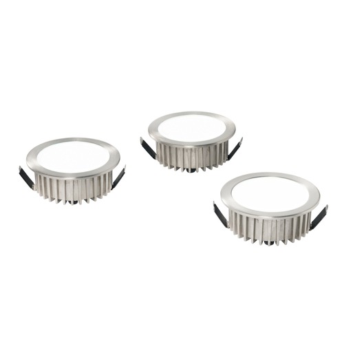 Kruhová - FAN INC-FUSION-3X5W NIK Zápustné svítidlo LED Fusion, nikl/hliník, 3 x 5 W, 1200 lm, 4000 K, 7 x 7 x 3,2 cm - FANEUROPE - foto 1