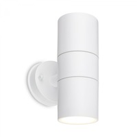 Nástěnná - BRILO 3792026 Venkovní nástěnné svítidlo, IP54 voděodolné a prachotěsné, Up/Down, 16cm výška, bílé - BRILO