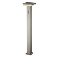 LED zahradní světla - LED solární zahradní lampa SS-Brushed Aluminium 4.4W senzor