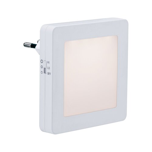 Svítilny - P 92493 Noční světlo do zásuvky Esby hranaté bílá soumrakový senzor - PAULMANN - foto 1