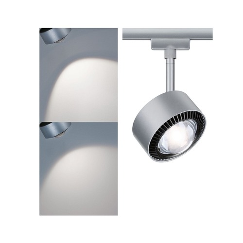 Svítidla - P 96810 URail LED lištový spot Aldan spot 8W 4000K stmívatelné 230V matný chrom/černá - PAULMANN - foto 1