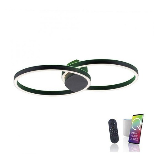 Kruhová - PN 6145-18 Q-MARKO LED stropní svítidlo Smart Home černá kruhové stropní svítidlo ZigBee RGB+2700-5000K - PAUL NEUHAUS - foto 1