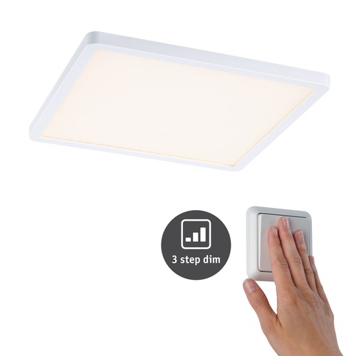 Koupelnová - P 93054 LED vestavné svítidlo Areo VariFit IP44 3-krokové-stmívatelné 230x230mm 16W 3.000K bílá - PAULMANN - foto 1