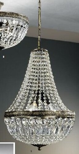 Dekorativní - OR HL 6-1497/3 Závěsné svítidlo 3xE27 antik/křišťálové závěsy, průměr 40cm - ORION - foto 1