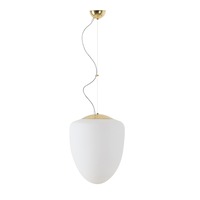 Koule - OS AST45542 ASTRA L závěsné skleněné svítidlo mosaz / bílá IP40 40W E27 - OSMONT