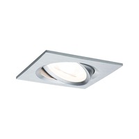 Koupelnová - P 93491 Vestavné svítidlo LED Nova hranaté 1x6,5W hliník broušený nastavitelné 3-krokové-stmívatelné - PAULMANN