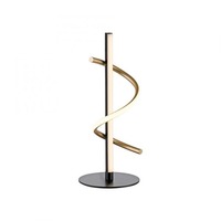 Stolní lampy dekorační - LD 19109-68 EMANDA LED stolní lampa černá mosaz stmívatelné šňůrový stmívač zakřivené 3000K - JUST LIGHT