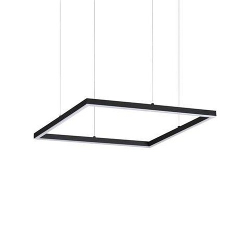 Hranatá - ILUX 259161 LED Závěsné svítidlo Ideal Lux ORACLE SLIM D50 SQUARE BK 3000K 259161 33W 2650lm 3000K IP20 50cm hranaté černé - IDEALLUX - foto 1