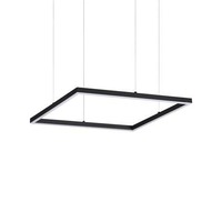 Hranatá - ILUX 259161 LED Závěsné svítidlo Ideal Lux ORACLE SLIM D50 SQUARE BK 3000K 259161 33W 2650lm 3000K IP20 50cm hranaté černé - IDEALLUX