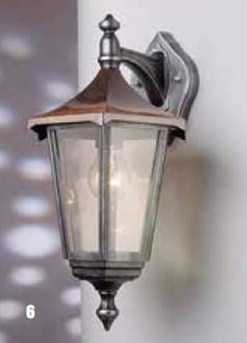 Nástěnná - OR AL 11K/82541/A Venkovní nástěnné svítidlo černo-stříbrná / hnědá E27 IP43 - ORION - foto 1