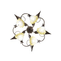 Dekorativní - FAN I-TRISTANO-PL5 Stropní svítidlo TRISTANO hnědá, 5xE14, 68 x 20 cm - FANEUROPE