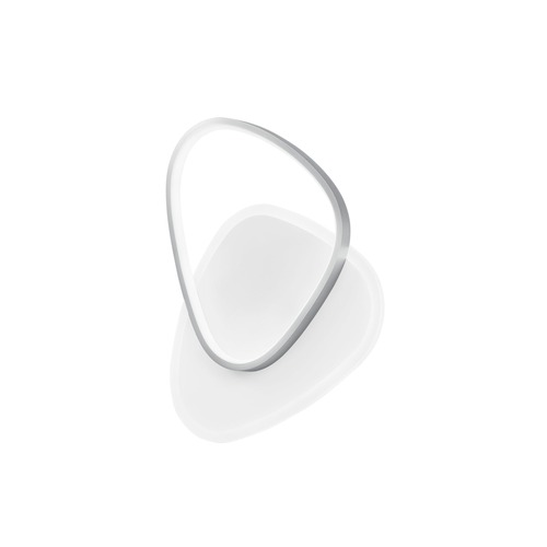 Dekorativní - FAN LED-AYRTON-R45-NIK Stropní LED svítidlo AYRTON zaoblené, nikl, 42 W, 4500 lm, CCT, 35 x 7 x 45 cm - FANEUROPE - foto 1