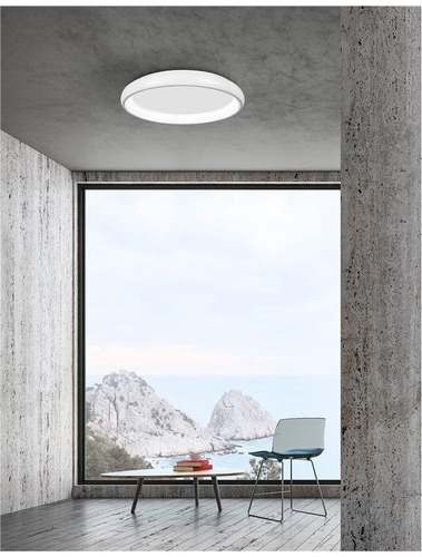 Kruhová - NV 8105606 D Stropní svítidlo ALBI bílý hliník a akryl LED 50W 230V 3000K IP20 stmívatelné - NOVA LUCE - foto 1