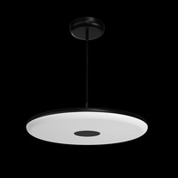 Kruhová - OS ZET60562 ZETA ST2 FP závěsné plastové svítidlo černá IP40 4000 K 38W LED - OSMONT