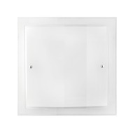 Hranatá - FAN I-061228-2 Stropní svítidlo - rovné/zakřivené, bílé, 2 x E27, 40 x 11,3 x 40 cm - FANEUROPE