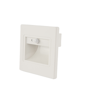 LED krokové svetlá - LED krokové světlo čtverec 1W 3000K IP20 bílá + senzor