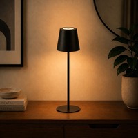 Stolní lampy dekorační - BRILO 7508015 Kiki stolní lampička bezdrátová, dotykový vypínač, nastavitelná výška, stmívatelné, nabíjecí, antracit - BRILO