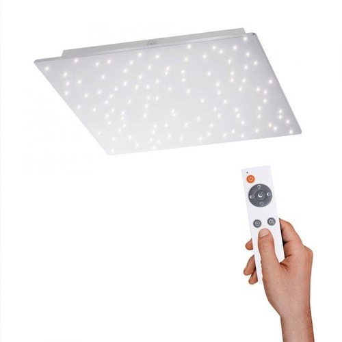 Dekorativní - LD 14671-55 SPARKLE LED stropní svítidlo hranaté v barvě oceli s hvězdným nebem a nastavitelou barvou světla 2700-5000K - LEUCHTEN DIREKT / JUST LIGHT - foto 1