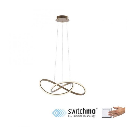 Dekorativní - LD 15402-60 MARIA LED závěsné svítidlo, matná mosaz, stmívatelné, nastavitelná výška krokově stmívatelné 3000K - LEUCHTEN DIREKT / JUST LIGHT - foto 1