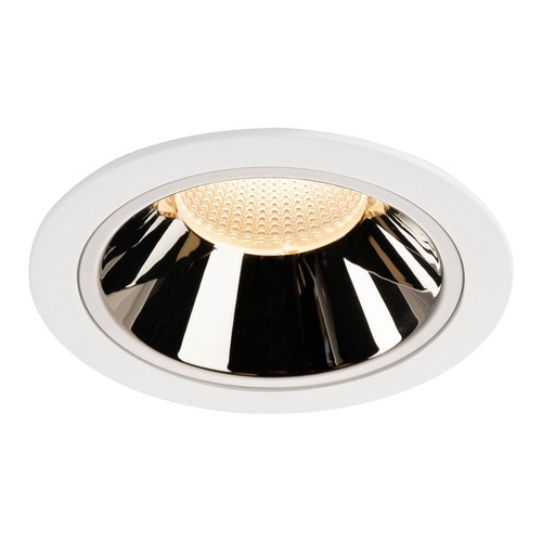 Kruhová - LA 1004002 NUMINOS® DL XL vnitřní LED zápustné stropní svítidlo bílá/chrom 2700 K 40° - BIG WHITE (SLV) - foto 1