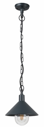 LED zahradní světla - Nástěnná lampa hliníková IP44 1x27 ČERNÁ TLO - foto 1