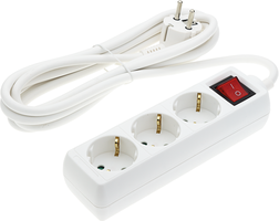 Zásuvky a adaptéry - 3 zásuvky + tlačítko ON/OFF