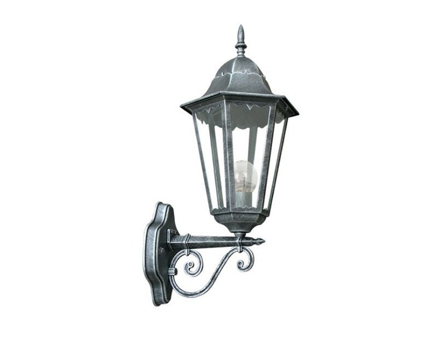 Nástěnná - FAN LANT-FIRENZE/AP1A Venkovní nástěnné svítidlo UP FIRENZE černá/stříbrná, 1xE27, IP44, 28,5 x 51,8 x 20,5 cm - FANEUROPE - foto 1