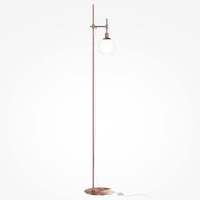 Stojací lampy - M MOD221-FL-01-G Stojací lampa Erich E14 40W bílá mosaz kov sklo nastavitelná výška  - MAYTONI