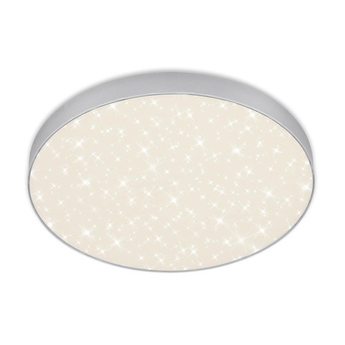 Kruhová - BRI 7075-414 LED stropní svítidlo hvězdné nebe, pr. 38,7 cm, 24,5 W, stříbrná - BRILONER - foto 1