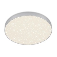 Kruhová - BRI 7075-414 LED stropní svítidlo hvězdné nebe, pr. 38,7 cm, 24,5 W, stříbrná - BRILONER