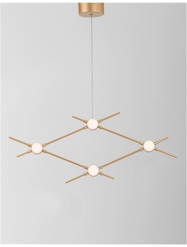 Dekorativní - NV 9180674 Závěsné svítidlo ATOMO zlatý kov a akryl LED 4 x 2.4W 230V 3000K IP20 - NOVA LUCE - foto 1