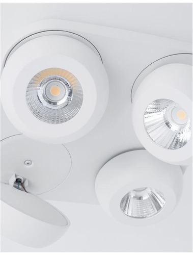 Bodová - NV 9105203 Bodové svítidlo GON bílý hliník LED 4x5W 230V 3000K IP20 - NOVA LUCE - foto 1