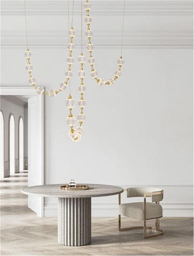 Vícečetná - NV 9695201 Závěsné svítidlo BRILLANTE zlatý hliník a akryl LED 133W 230V 3200K IP20 vč. dálkového ovládání stmívatelné - NOVA LUCE - foto 1