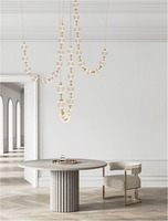 Vícečetná - NV 9695201 Závěsné svítidlo BRILLANTE zlatý hliník a akryl LED 133W 230V 3200K IP20 vč. dálkového ovládání stmívatelné - NOVA LUCE