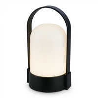 Stolní lampy dekorační - BRILO 7544015 Asa stolní lampička - 1W, 50lm, bezdrátová, LED, stmívatelné, teplá bílá, černá - BRILO