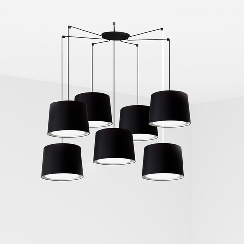 Kónická - FARO 64314-56-7L CONGA závěsné svítidlo, černá, 7L - FARO - foto 1
