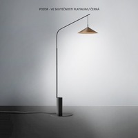 Stojací lampy - TI 5071CDPPNE2A Stojací lampa LAMBDA DimPush 195cm 2700K platinum / černá - Team Italia