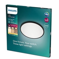 Kruhová - PH 8719514327085 LED Stropní přisazené svítidlo Philips Superslim CL550 8719514327085 22W 2000lm 2700K IP20 43cm černé, 3-krokové stmívání - PHILIPS (929002666901)