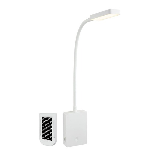 Bodová - BRI 2361016 Cielo lampa na čtení - 2W, 200lm, LED, nabíjecí, stmívatelné, dotykový vypínač, bezdrátové, bílé - BRILONER - foto 1